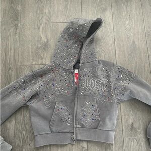 Lost Intricacy cropped hoodie